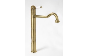 SINGLE LEVER SINK MIXER SWIVEL SPOUT WHITE LEVER NEW OLD ,OLD BRASS