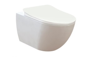 rimfree wall hung toilet Free, white, without seat