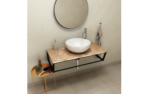 SKA Countertop 90x2x46 cm, technical marble, Rosa del Garda