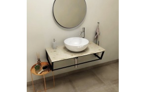 SKA Countertop 90x2x46 cm, technical marble, Aurora