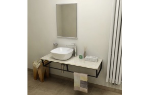 SKA Countertop 120x2x46 cm, technical marble, Botticino