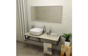 SKA Countertop 120x2x46 cm, technical marble, Aurora