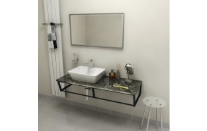 SKA Countertop 120x2x46 cm, technical marble, Grigio Carnico