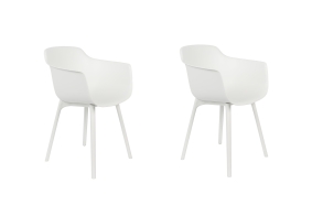 komplekt: 2 käetugedega tooli Mae, valge