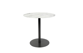 Side Table Snow Marble Oval