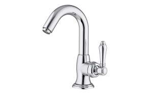 basin mixer with pop-up bright nickel, handle 75C