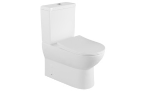 JALTA Rimless Close Coupled Toilet inc Flush Mechanism, S-trap/P-trap, dual flush