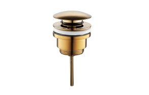 Cadans click-clack valve with overflow, brushed brass, 1 1/4´´