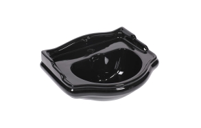 RETRO One hole washbasin 55, shiny black