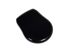 Kerasan Retro black seat cover, chromed hinges (not soft-close)