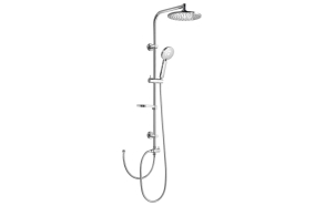 ZARA Shower Combi Set with Mixer Tap Connection, chrome