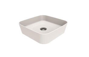 square worktop washbasin Loop 40x40 cm white