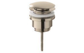 Cadans click-clack valve with overflow, brushed steel, 1 1/4´´