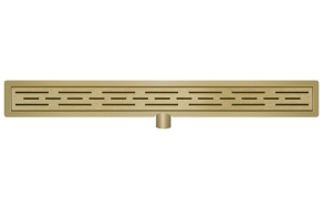 Stainless steel shower drain set with grid 70 cm, brushed brass