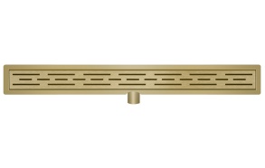 Stainless steel shower drain set with grid 70 cm, brushed brass