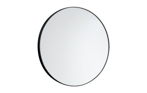 Round Mirror dia 60cm without Fixings, ABS plastic black