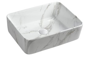 DALMA ceramic washbasin 48x38x13 cm, carrara