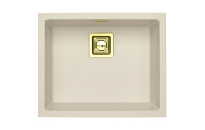 SINK ALVEUS QUADRIX 50 Arctic G11 P-U, with gold color fitings  ( 1128394 + 1127152 + 1103421 + 1110854)