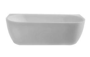 Wall semi-freestanding bath acrylic bathtub 180x80 matt white