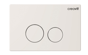 Creavit Terra flush plate, white