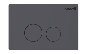 Creavit Terra flush plate, basalt