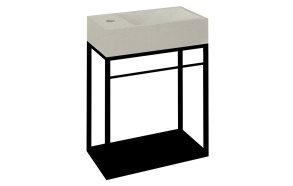 CREST construction under washbasin 40x45x22cm, black matt, with MDF Shelf