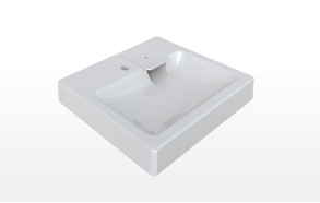 basin to mount on top of washing machine Clara 60x60 cm,white ,brackets, and soap dish included
