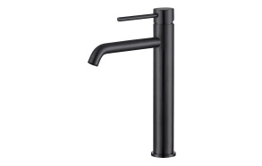 high basin mixer Cherry, black mat