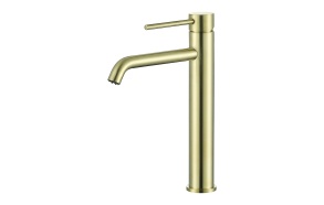 high basin mixer Cherry, brushed gold