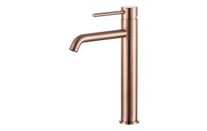 high basin mixer Cherry, brushed rose gold