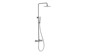 rain shower set with thermostatic mixer Cherry, brushed steel