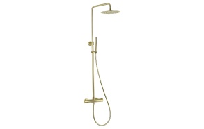 rain shower set with thermostatic mixer Cherry, brushed gold