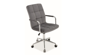 office chair Hansel, grey velvet