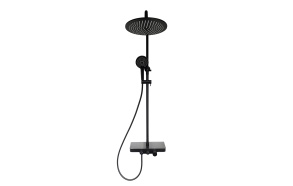 Thermostatic rain shower set Nuova, black mat