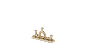 Keep The Snakes Away Dinner Candle Holder Gold