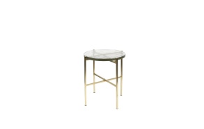Side Table Vidrio Brass