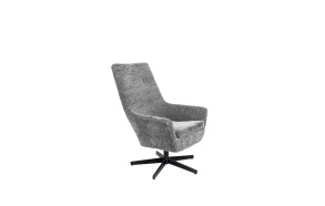 Lounge Chair Bruno Rib Light Grey