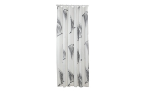 Shower curtain textile 180x200 cm Birds, Black/White