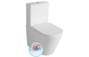 rimless wc set Pako, universal trap, dual flush, without seat (parts: 1,2)