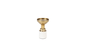 Candle Holder Glam White S