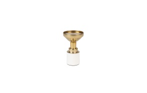 Candle Holder Glam White S