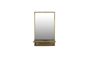 Mirror Shelf Feyza Rectangular Brass