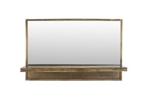 Mirror Shelf Feyza Horizontal Brass