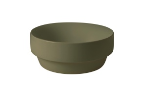 Countertop round washbasin 35x14 cm, green mat