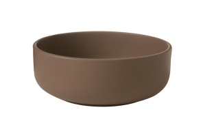 Countertop round washbasin Nolita 40x15 cm, brown mat