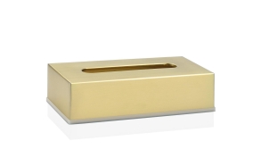 tissue box 25.5 x 13 x 6.5 cm, mat gold