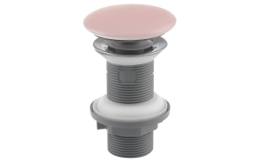 Washbasin Waste 5/4“ click-clack, (H) 20-70mm, ceramic plug, matt pink Salmon