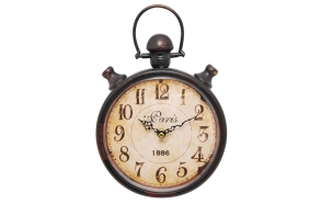 Iron table clock Paris hrono, 20x29.5x4.5cm