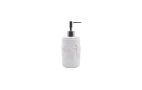 7-1/4"H Dolomite Sea Fish Lotion Dispenser