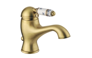 basin mixer with pop-up,raw brass, handle 77